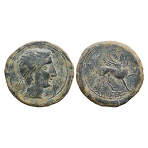 Ancient Greek Coins - Castulo - Griffin Bronze