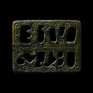 Merovingian Lettered Openwork Plate Brooch