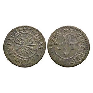 English Tokens - 17th Century - Lower Tower Street / Taylor - Token  Halfpenny