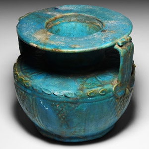 Turquoise Faience Jar