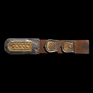Avar-Byzantine Silver-Gilt Sword Belt Mount Group