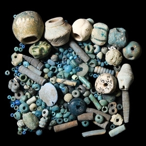 Egyptian to Roman Period Faience Bead Group