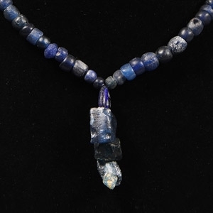 Roman Blue Glass and Other Mixed Bead Group