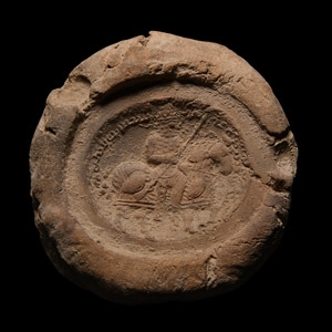 Sassanian General of the South Ceramic Bulla Seal Impression