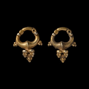 Parthian Electrum Earring Pair