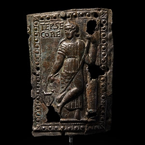 Repousse Plaque with Muse Terpsichore
