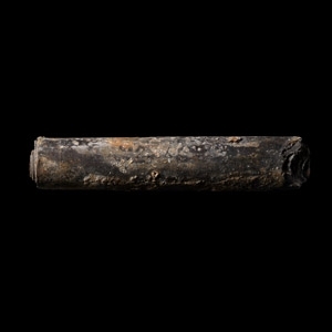 Western Asiatic Rolled Aramaic Lead Magical Text Scroll