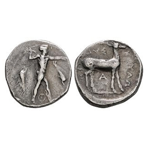 Ancient Greek Coins - Bruttium - Caulonia - Stag AR Stater