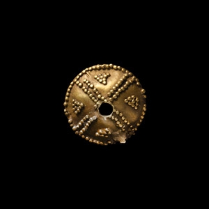 Byzantine Gold Cross Bead