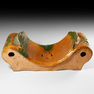 Chinese Ming Glazed Head Rest