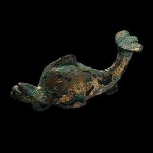 Roman Gilt Dolphin Fibula