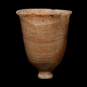 Bactrian Veined Alabaster Footed Cup