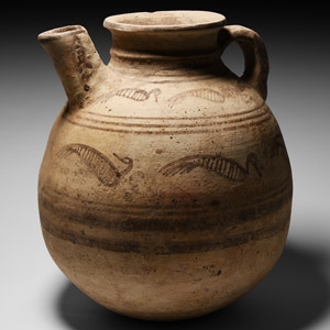 Western Asiatic Spouted Jar with Birds