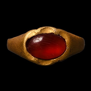 Gold Ring with Carnelian Gemstone