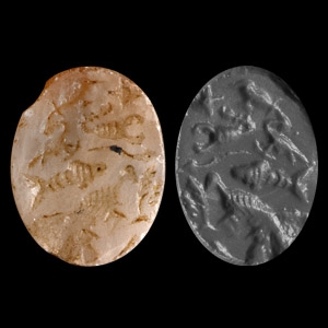 Western Asiatic Gemstone with Myriad of Animals