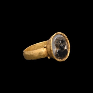 Ring with Nubian Bust Cameo
