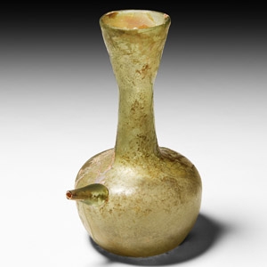 Roman Green Glass Nursing Bottle