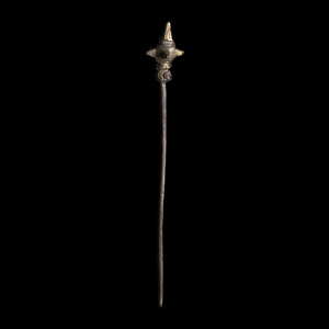 Tudor Elaborate Gilt Silver Dress Pin
