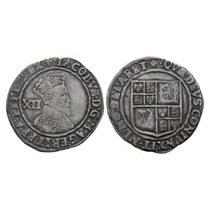 English Stuart Coins - James I - Second Coinage Shilling