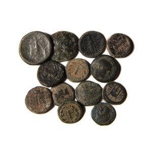 Ancient Greek Coins - Mixed AE Units and Fractions Group [13]