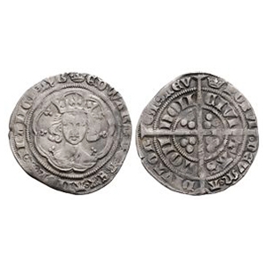 English Medieval Coins - Edward III - London - Pre Treaty Groat