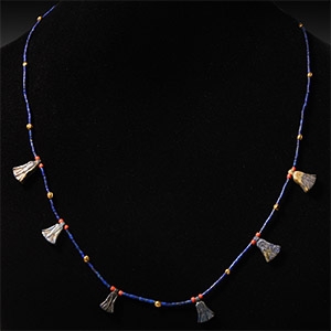 Necklace with Papyrus Flower Amulets