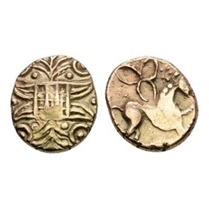 Celtic Iron Age Coins - Iceni - Irstead Trefoil - Gold Quarter Stater