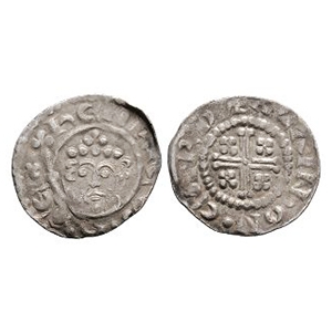 English Medieval Coins - Henry II - Carlisle / Alain - Short Cross AR Penny
