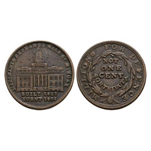 World Coins - USA - New York - 1837 - Merchants Exchange Token Cent