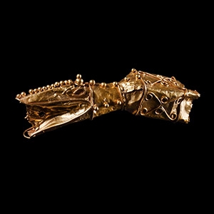 Medieval Gold Beast-Headed Bracelet Terminal