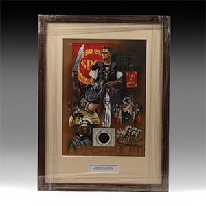 Roman Coin and Limited Edition Framed Print