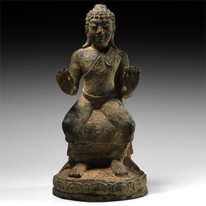 South East Asian Seated Statue of Buddha