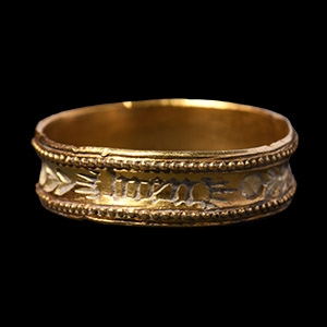 The Chinnor Medieval Gold None So Well Decorated Posy Ring
