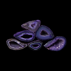Natural History - Purple Agate Crystal Geode Section Group
