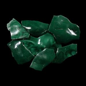 Natural History - Polished Cut Malachite Slab Group