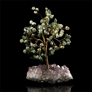 Natural History - Green Agate and Amethyst Gem Tree