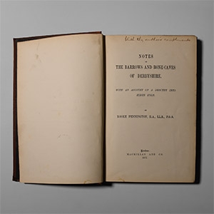 Natural History Books - Pennington - Barrows and Bone-Caves of Derbyshire