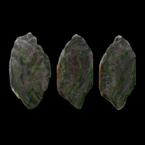 Natural History - Cut Unpolished Malachite Crystal Slice Group