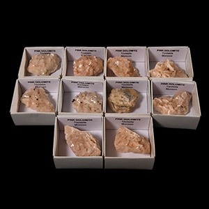 Natural History - Pink Dolomite Crystal Specimen Group