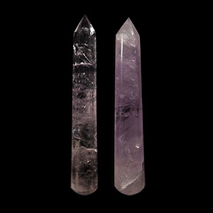 Natural History - Cut and Polished Amethyst Crystal Massage Wand Group