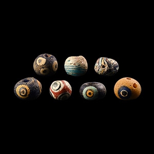 Phoenician and Later Glass Eye Bead collection