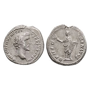Ancient Roman Imperial Coins - Antoninus Pius - Genius AR Denarius