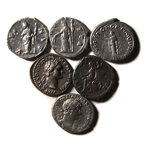Ancient Roman Imperial Coins - Domitian and Later - Denarii Group [6]