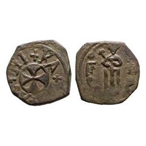 World Coins - Crusaders - Roger II - Sicily - AE Follaro