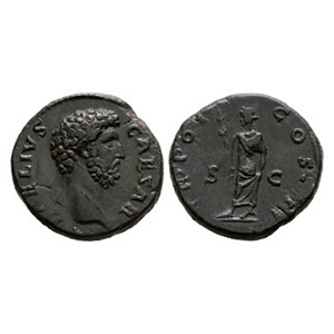 Ancient Roman Imperial Coins - Aelius - Spes AE As
