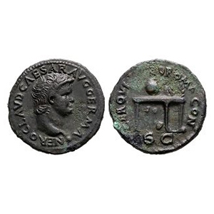 Ancient Roman Imperial Coins - Nero - Prize Table AE Large Semis