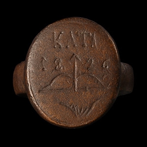 Post Medieval Ring with Bow and Arrow