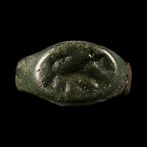Medieval Ring with Running Dog