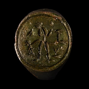 Medieval Ring with Standing Figure