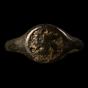 Roman Enamelled Ring with Fylfot